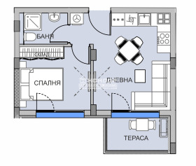 1 Schlafzimmer Ostromila, Plowdiw 5