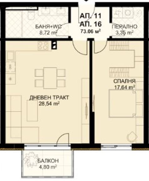 Продава 2-СТАЕН, гр. Варна, Бриз, снимка 1 - Aпартаменти - 47337172