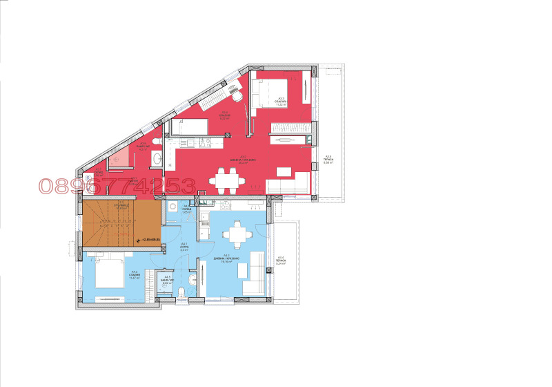 En venta  1 dormitorio Burgas , Meden rudnik - zona D , 69 metros cuadrados | 66830985 - imagen [3]