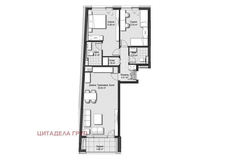 À venda  2 quartos Sofia , Krastova vada , 115 m² | 16091415 - imagem [4]