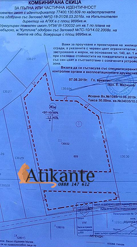 Продава ПАРЦЕЛ, с. Храбърско, област София област, снимка 2 - Парцели - 48301683