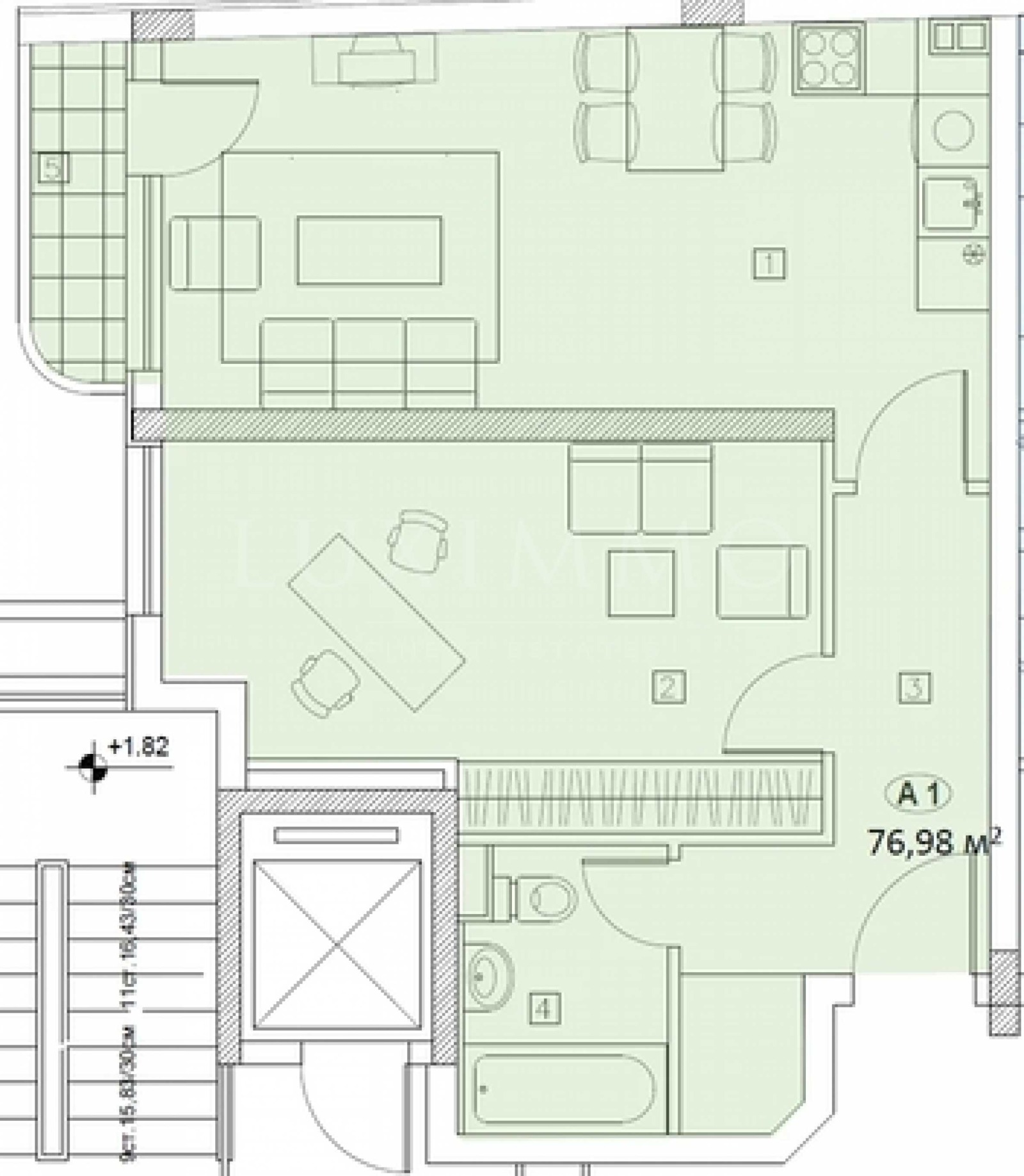 Продава 2-СТАЕН, гр. София, Център, снимка 5 - Апартаменти - 53035102