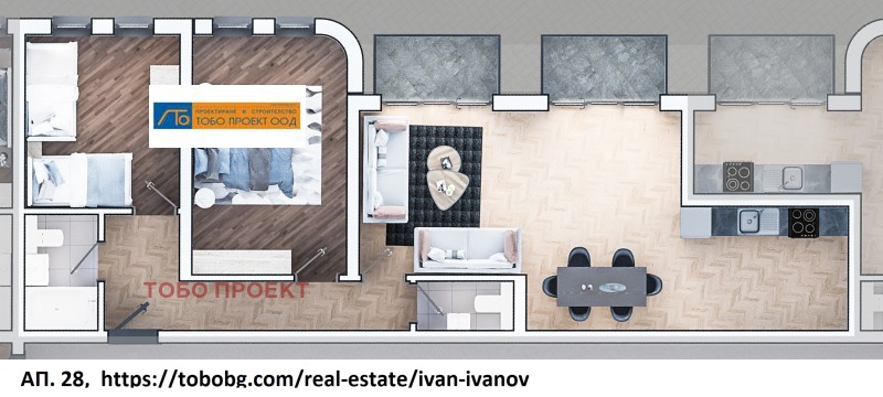Продава 3-СТАЕН в град София, Зона Б-19 - 129 кв.м / 260 281 € » 509 065.39 лв., ТОБО ПРОЕКТ