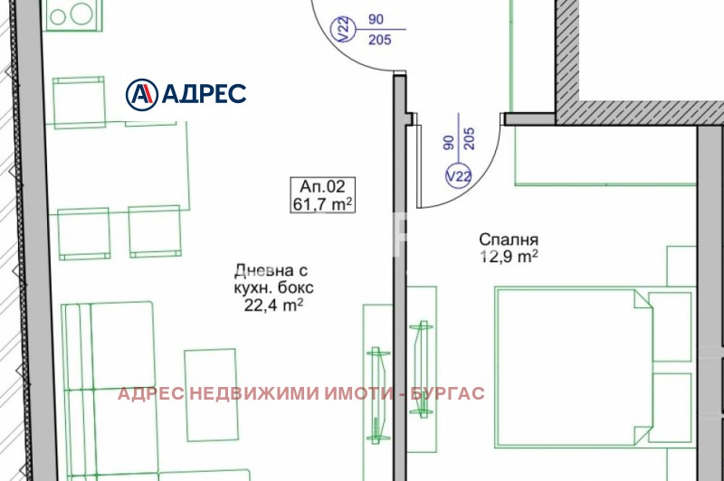 Продава 2-СТАЕН, гр. Поморие, област Бургас, снимка 2 - Апартаменти - 53195040