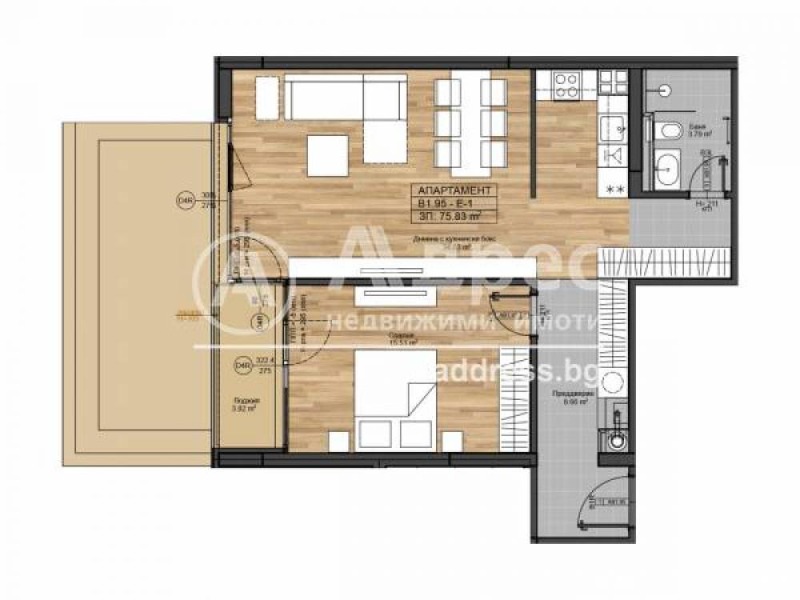 Na prodej  1 ložnice Sofia , Bojana , 95 m2 | 13374595 - obraz [4]