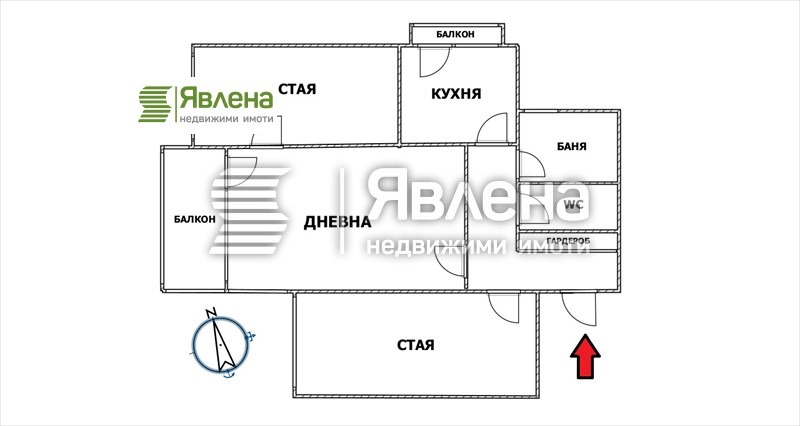 Продава 3-СТАЕН, гр. София, Докторски паметник, снимка 17 - Апартаменти - 52888980