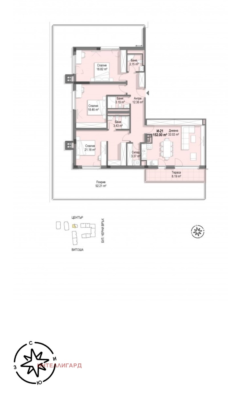 Till salu  3 sovrum Sofia , Krastova vada , 174 kvm | 31024871 - bild [17]