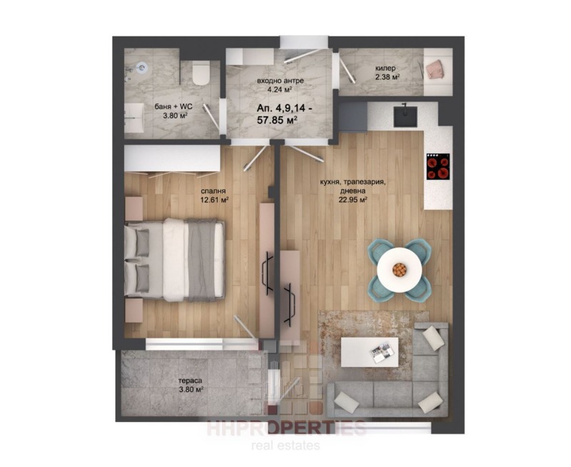 For Sale  1 bedroom Plovdiv , Karshiyaka , 69 sq.m | 25147446 - image [2]