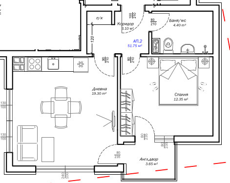 In vendita  1 camera da letto Varna , Izgrev , 60 mq | 75830787 - Immagine [9]