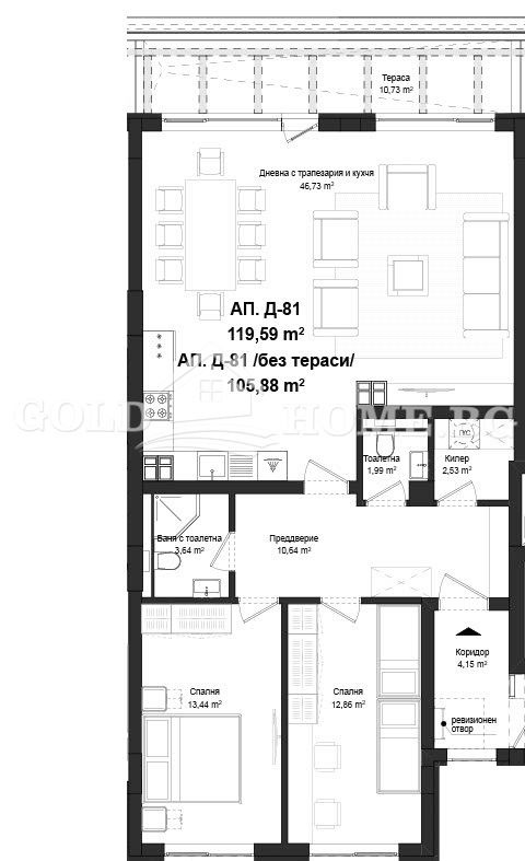 Продава 3-СТАЕН, гр. Пловдив, Гагарин, снимка 8 - Aпартаменти - 48536376