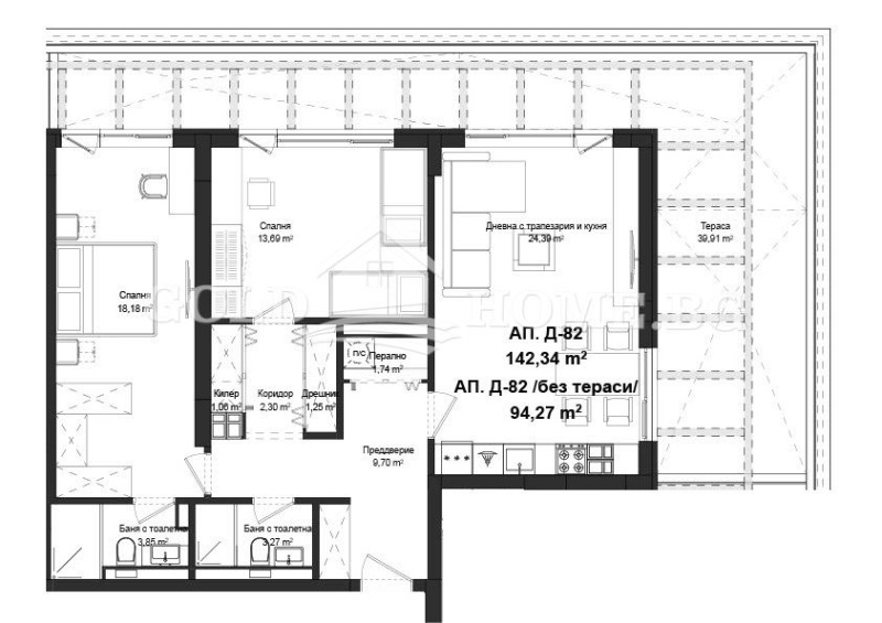 Продава 3-СТАЕН, гр. Пловдив, Гагарин, снимка 10 - Aпартаменти - 48536376