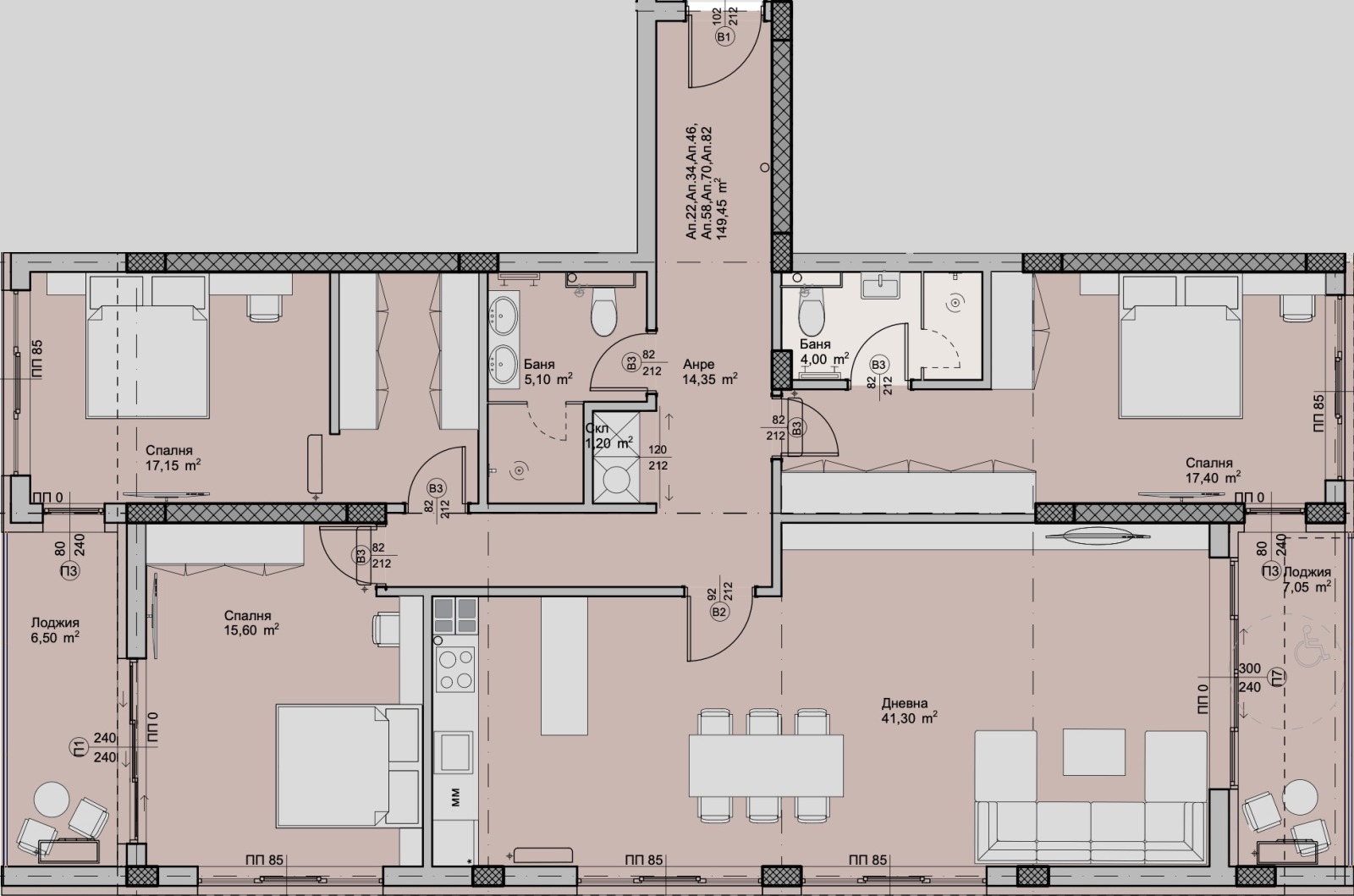 Продава 4-СТАЕН, гр. Пловдив, Христо Смирненски, снимка 2 - Апартаменти - 50714285