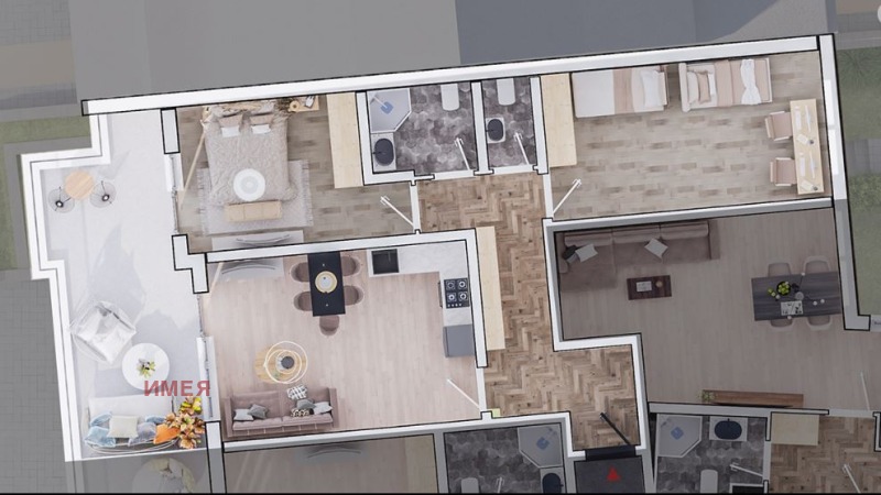 Продава 3-СТАЕН в град София, Стрелбище - 110 кв.м / 315 000 € » 616 086.45 лв., ИМЕЯ