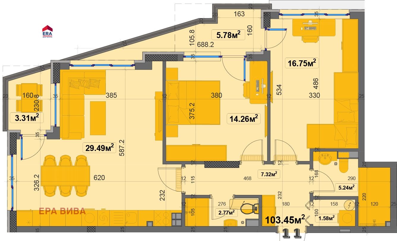 Продава 3-СТАЕН, гр. София, Овча купел, снимка 2 - Апартаменти - 55948198