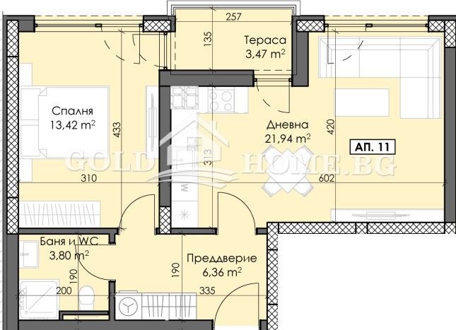 Til salg  1 soveværelse Plovdiv , Trakiya , 66 kvm | 95287803 - billede [4]
