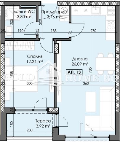 Til salg  1 soveværelse Plovdiv , Trakiya , 66 kvm | 95287803 - billede [3]