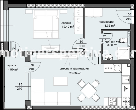 Te koop  1 slaapkamer Plovdiv , Tsentar , 80 m² | 85188069 - afbeelding [4]