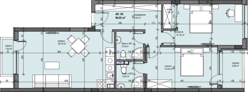 Satılık  2 yatak odası Sofia , Zona B-19 , 113 metrekare | 11090602 - görüntü [9]