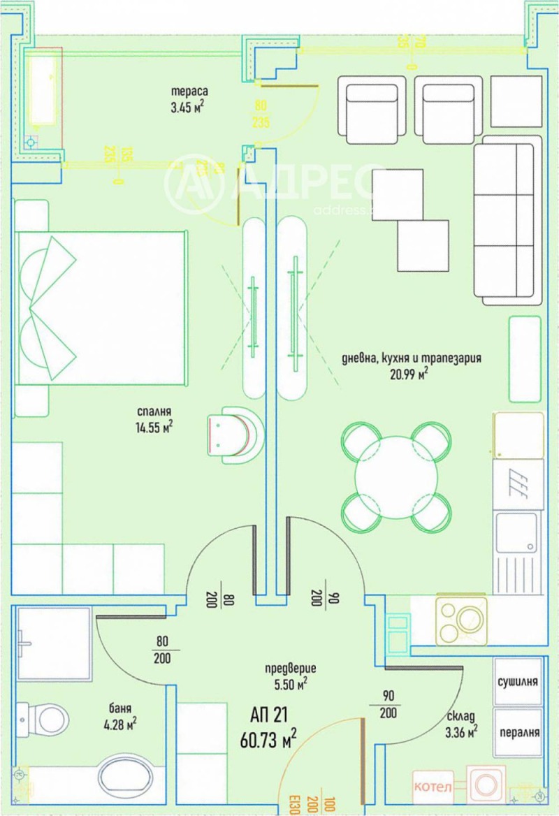 À vendre  1 chambre Sofia , Malinova dolina , 74 m² | 66346124 - image [4]