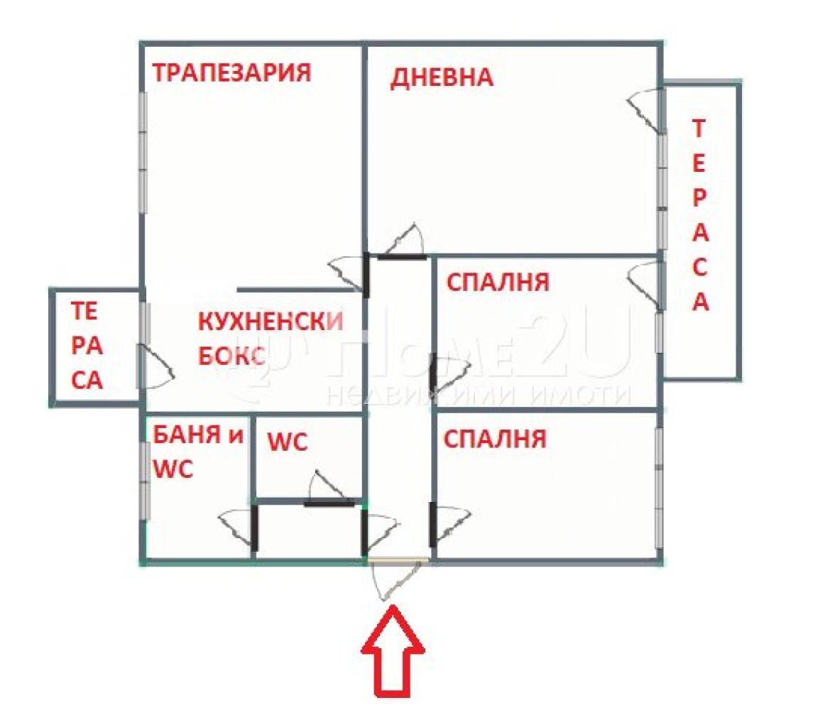 Продава 3-СТАЕН, гр. Перник, Център, снимка 8 - Апартаменти - 54674493