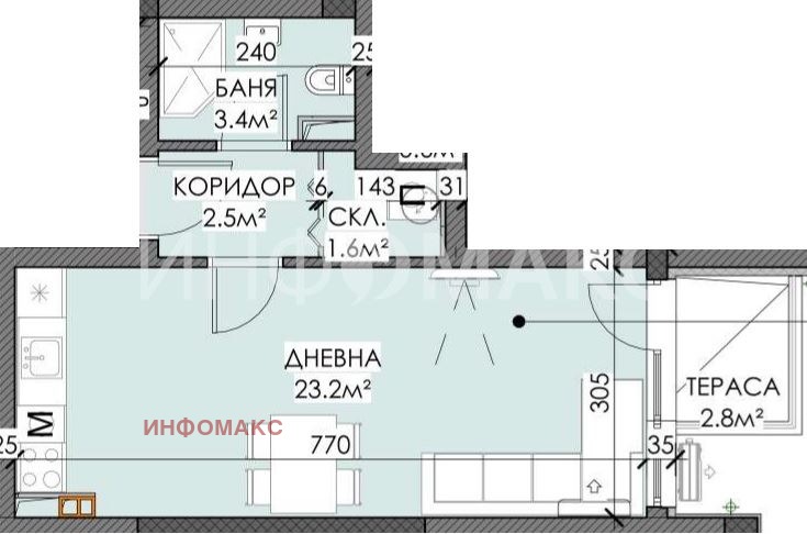 Продава  1-стаен град Бургас , Сарафово , 47 кв.м | 10570549