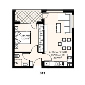 1 dormitorio Lyulin 9, Sofia 1