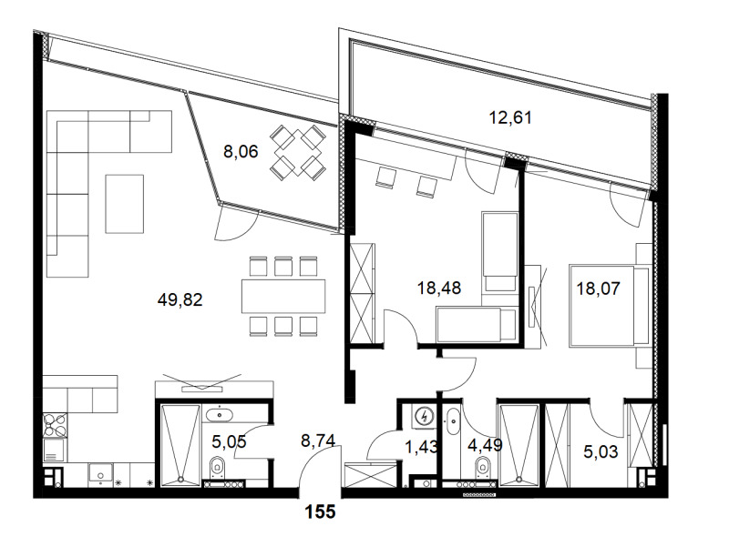 In vendita  2 camere da letto Sofia , v.z.Malinova dolina , 166 mq | 69360475 - Immagine [7]