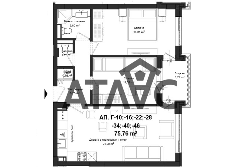 Продава 3-СТАЕН, гр. Пловдив, Гагарин, снимка 1 - Aпартаменти - 47510057