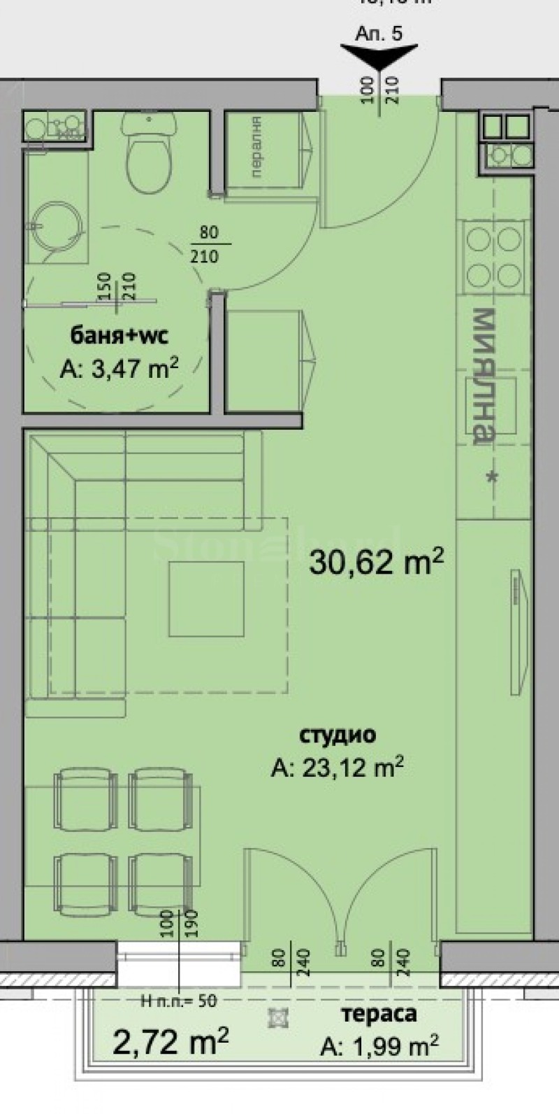 Продава 1-СТАЕН, к.к. Слънчев бряг, област Бургас, снимка 2 - Апартаменти - 53112923