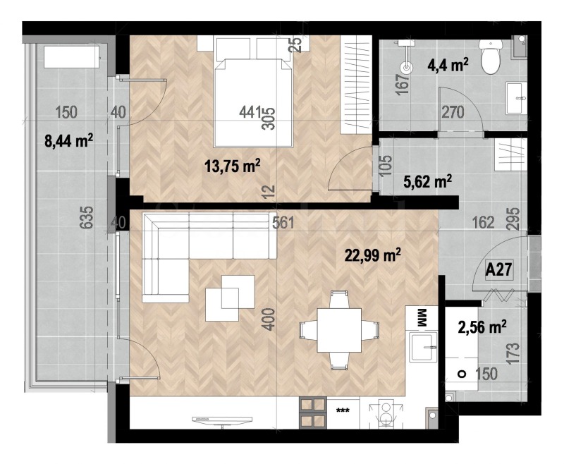 Продава 2-СТАЕН, гр. София, Кръстова вада, снимка 2 - Апартаменти - 52483036