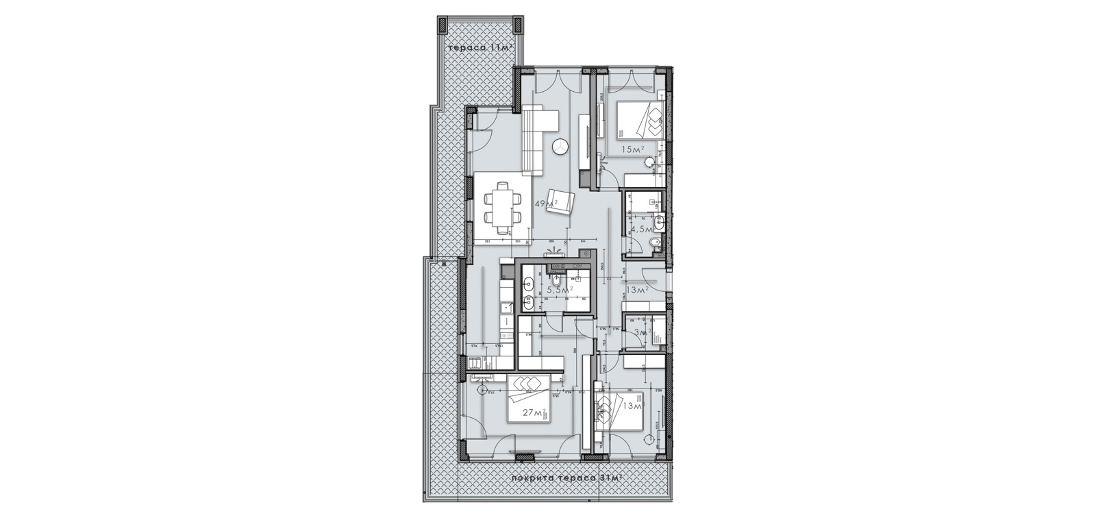 Продава 4-СТАЕН, гр. София, Кръстова вада, снимка 11 - Апартаменти - 56481348