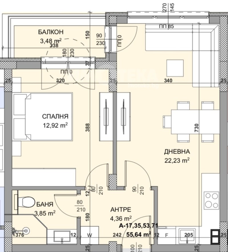 На продаж  1 спальня Варна , Кайсиева градина , 64 кв.м | 22228734 - зображення [3]