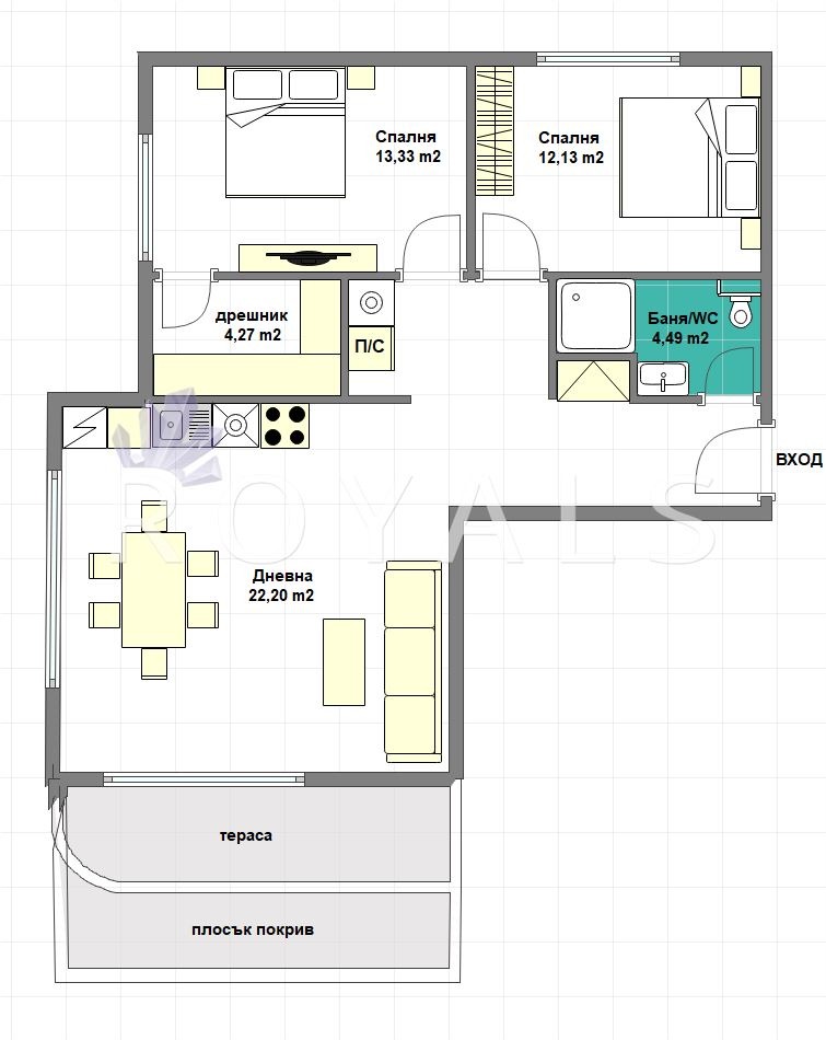 Продава 3-СТАЕН, гр. Варна, Галата, снимка 2 - Aпартаменти - 48583886