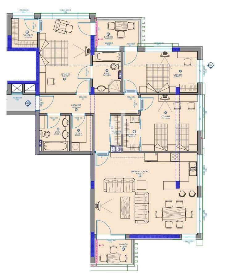 Na prodej  3 ložnice Sofia , Manastirski livadi , 180 m2 | 94860839 - obraz [12]