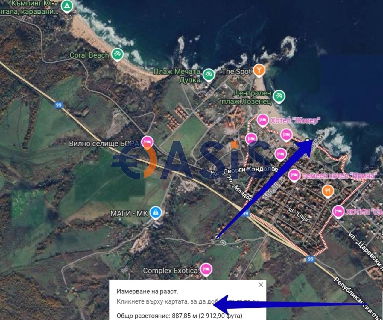 Продава ПАРЦЕЛ, с. Лозенец, област Бургас, снимка 2 - Парцели - 52049954