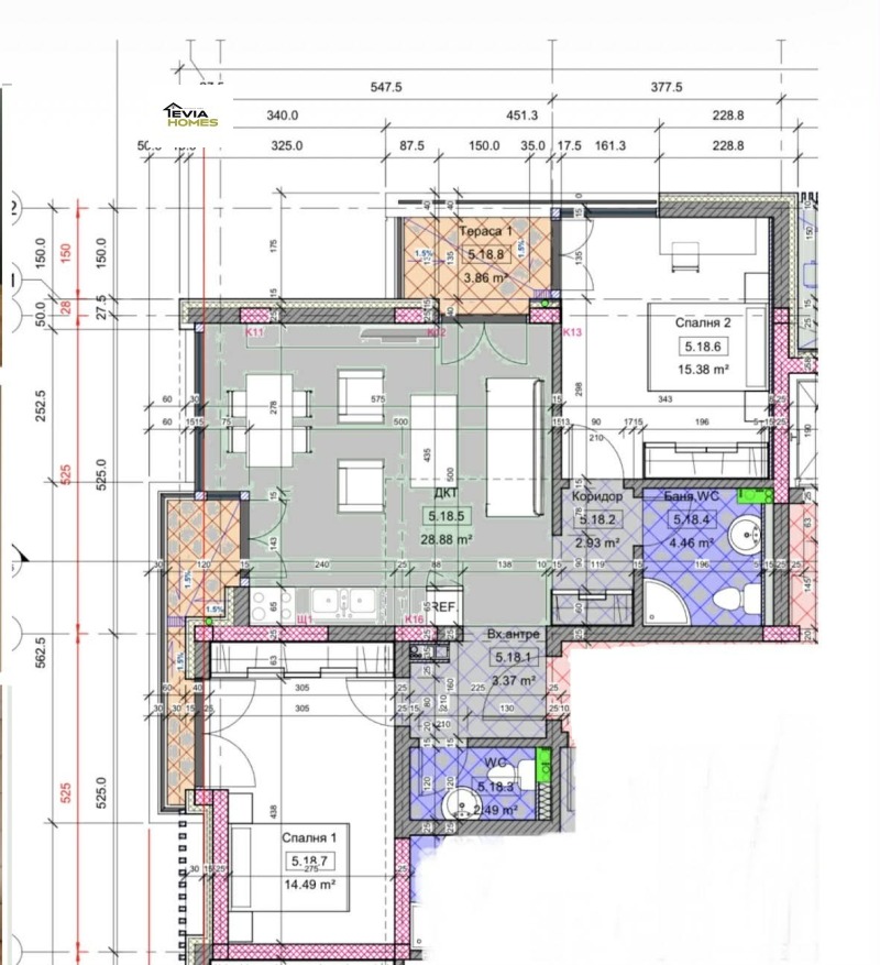 Продава 3-СТАЕН в град София, Витоша - 114 кв.м / 250 000 € » 488 957.50 лв., ЕВИА ХОУМС