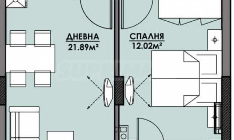 Продава 2-СТАЕН, гр. Бургас, Славейков, снимка 1 - Aпартаменти - 48157561