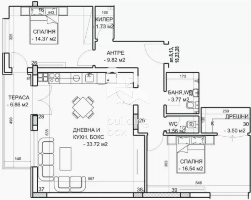 Продава 3-СТАЕН, гр. Пловдив, Младежки Хълм, снимка 3 - Апартаменти - 53538631
