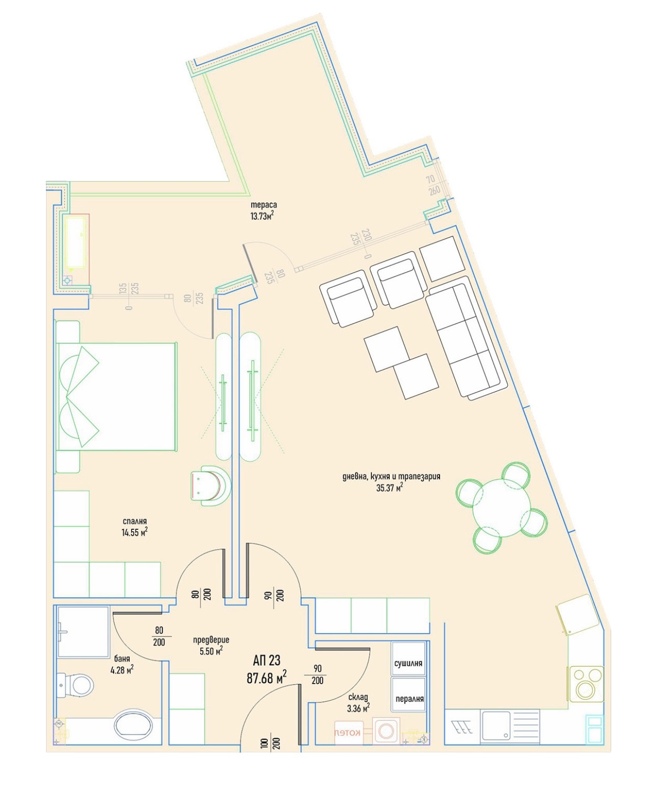Продава 2-СТАЕН, гр. София, Малинова долина, снимка 2 - Апартаменти - 53985895