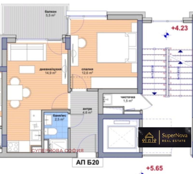 Продава 2-СТАЕН, гр. София, Малинова долина, снимка 2 - Апартаменти - 52822396