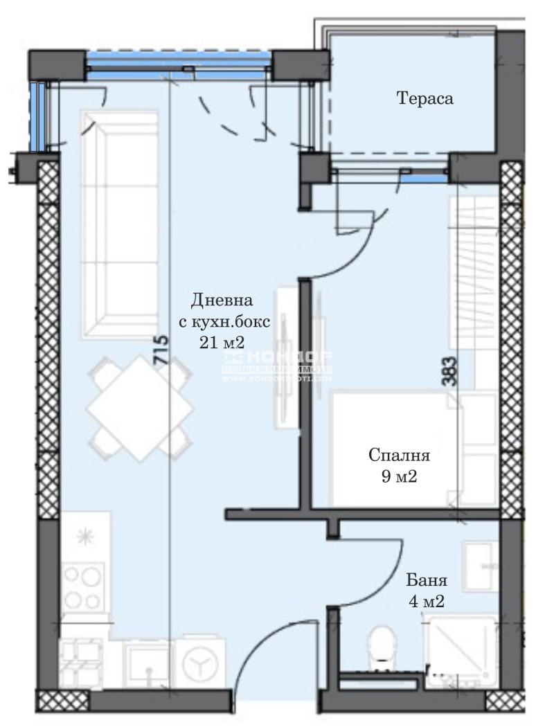 Til salg  1 soveværelse Plovdiv , Trakiya , 50 kvm | 91340343 - billede [4]