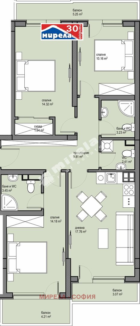 На продаж  3 кімнатна София , Красна поляна 2 , 121 кв.м | 60525616 - зображення [2]