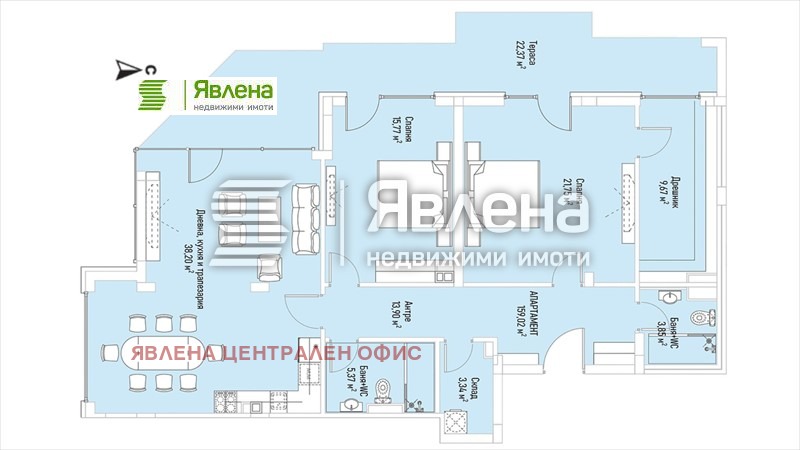 Продаја  2 спаваће собе Софија , Лозенец , 125 м2 | 66814819 - слика [4]