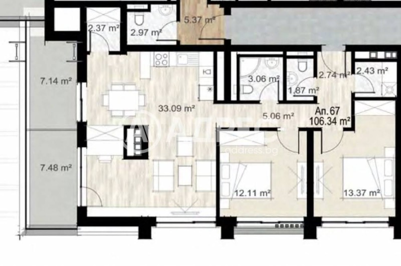 Продава  3-стаен град София , Сердика , 129 кв.м | 42266578 - изображение [3]