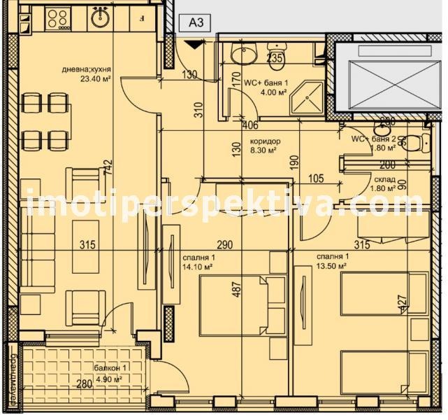 En venta  2 dormitorios Plovdiv , Karshiyaka , 99 metros cuadrados | 19723137 - imagen [2]