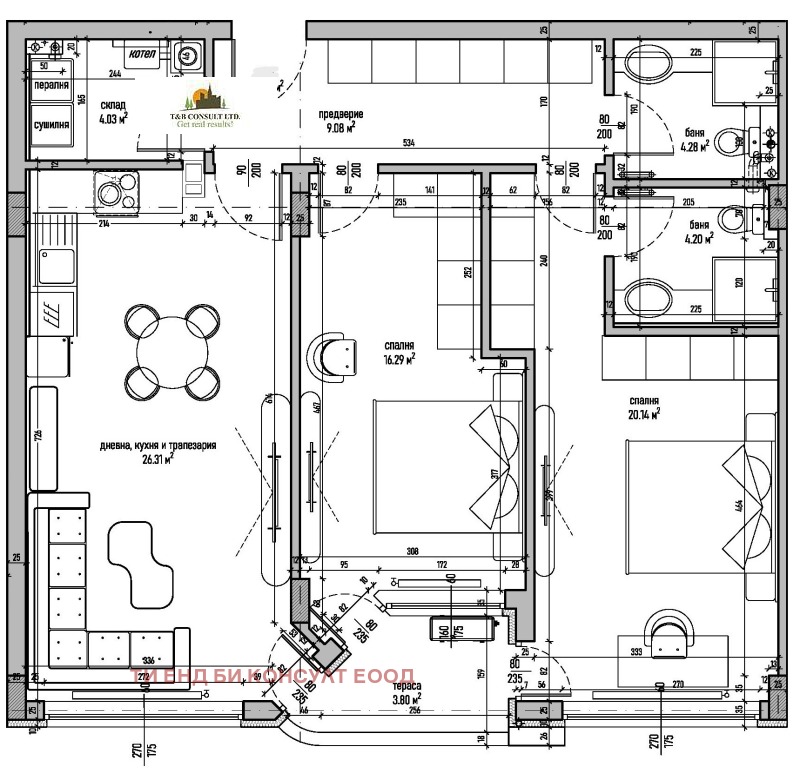 Продава 3-СТАЕН, гр. София, Малинова долина, снимка 5 - Aпартаменти - 46700741