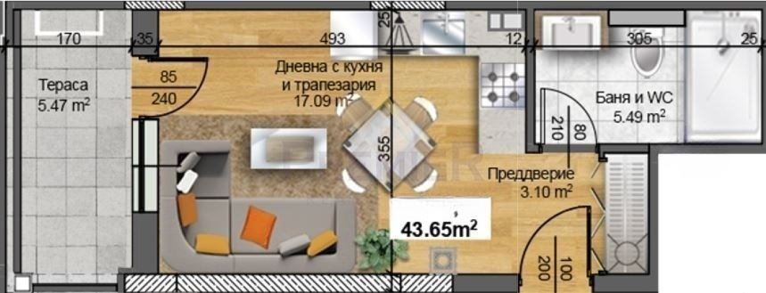 Продава 1-СТАЕН, гр. Пловдив, Христо Смирненски, снимка 5 - Апартаменти - 54518867