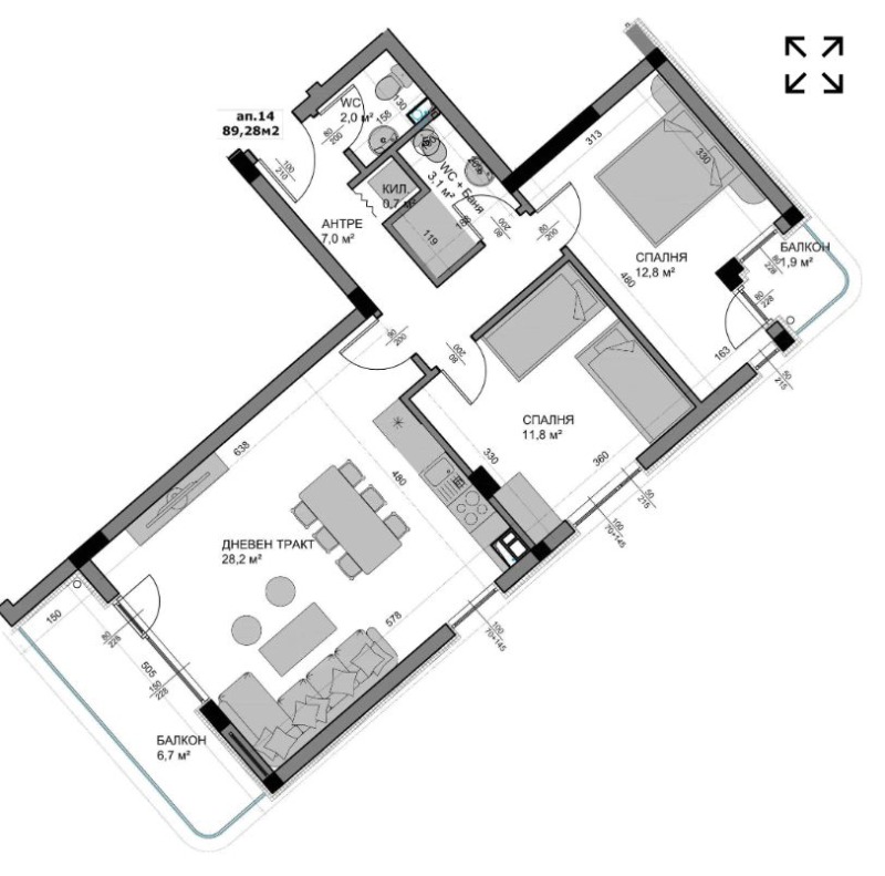 Продава  3-стаен град Варна , Владислав Варненчик 1 , 108 кв.м | 58609837 - изображение [2]