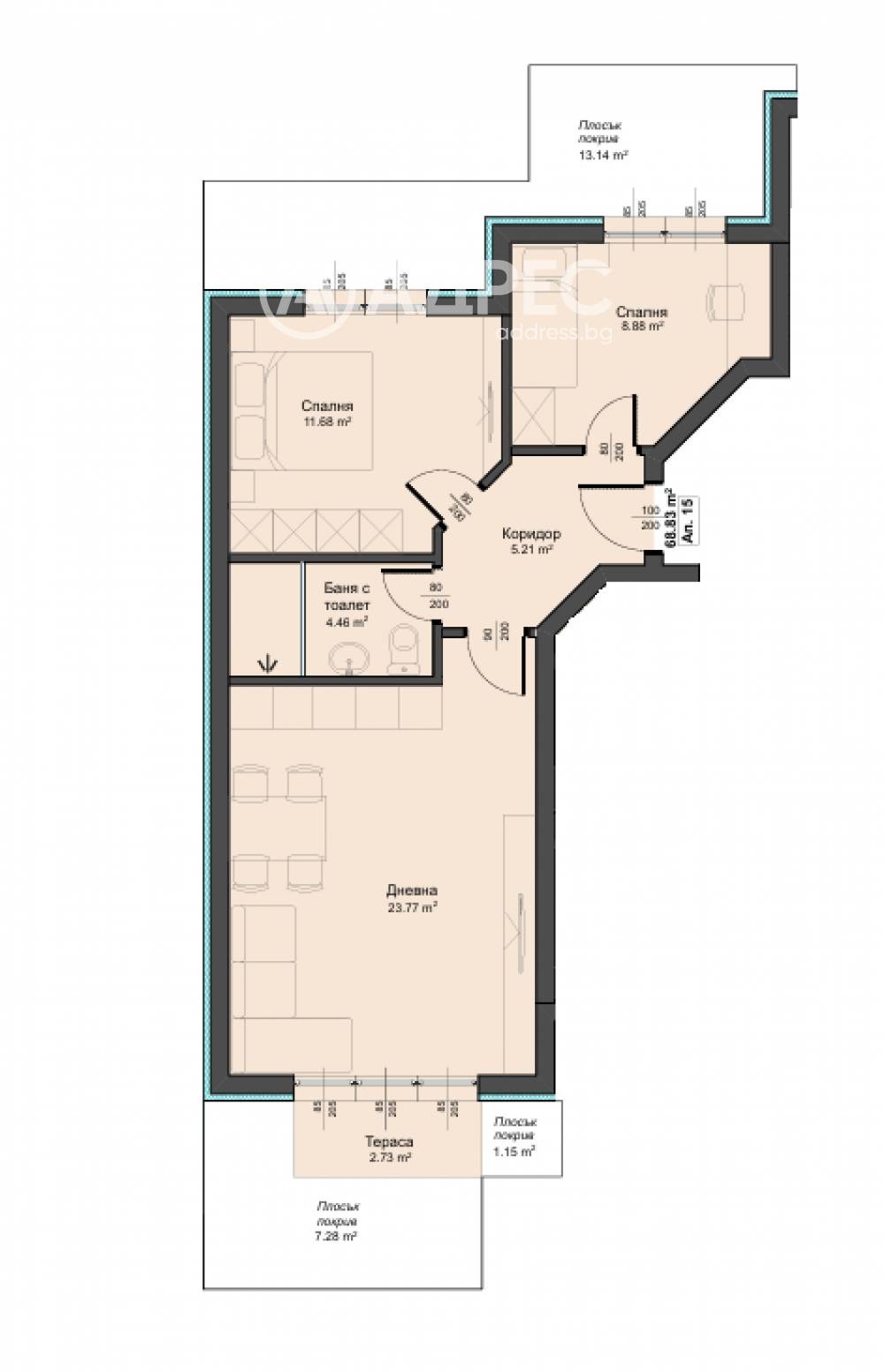 Продава 3-СТАЕН, гр. Варна, Аспарухово, снимка 2 - Апартаменти - 55884302