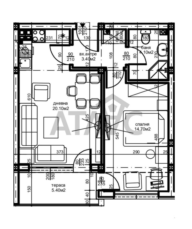 Te koop  1 slaapkamer Plovdiv , Juzjen , 68 m² | 84622204